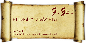 Fitzkó Zsófia névjegykártya