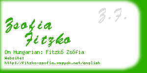 zsofia fitzko business card