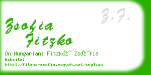 zsofia fitzko business card